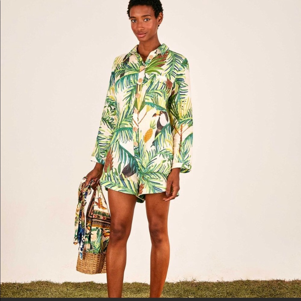 FARM RIO Toucan Paradise Romper - Picture 1 of 9